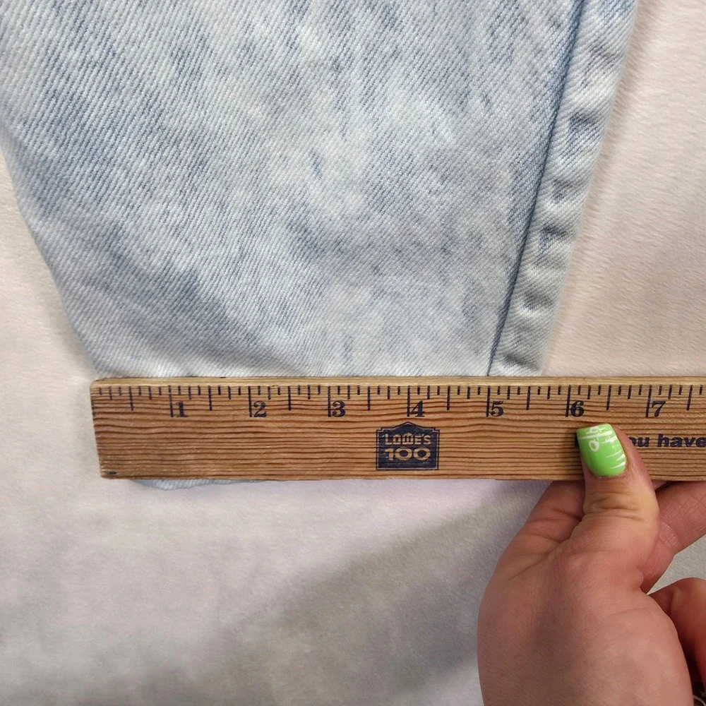 Vintage Bonjour Jeans Womens 2 Light Wash Y2K Acid Wash Mom‎ Grunge Streetwear